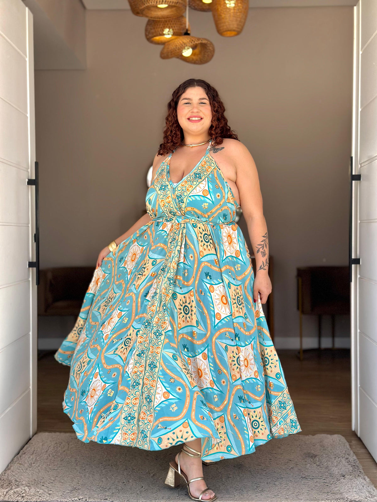Vestido Indiano Alça Plus