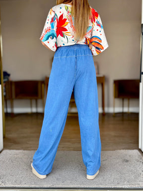 Calça Jeans Pantalona Molinha