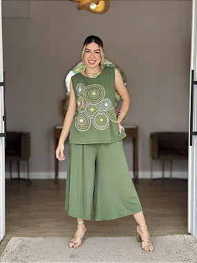 Conjunto Pantacourt Estampado