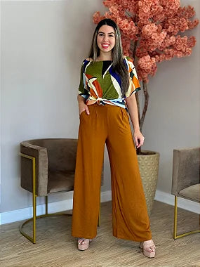 Calça Pantalona Forrada