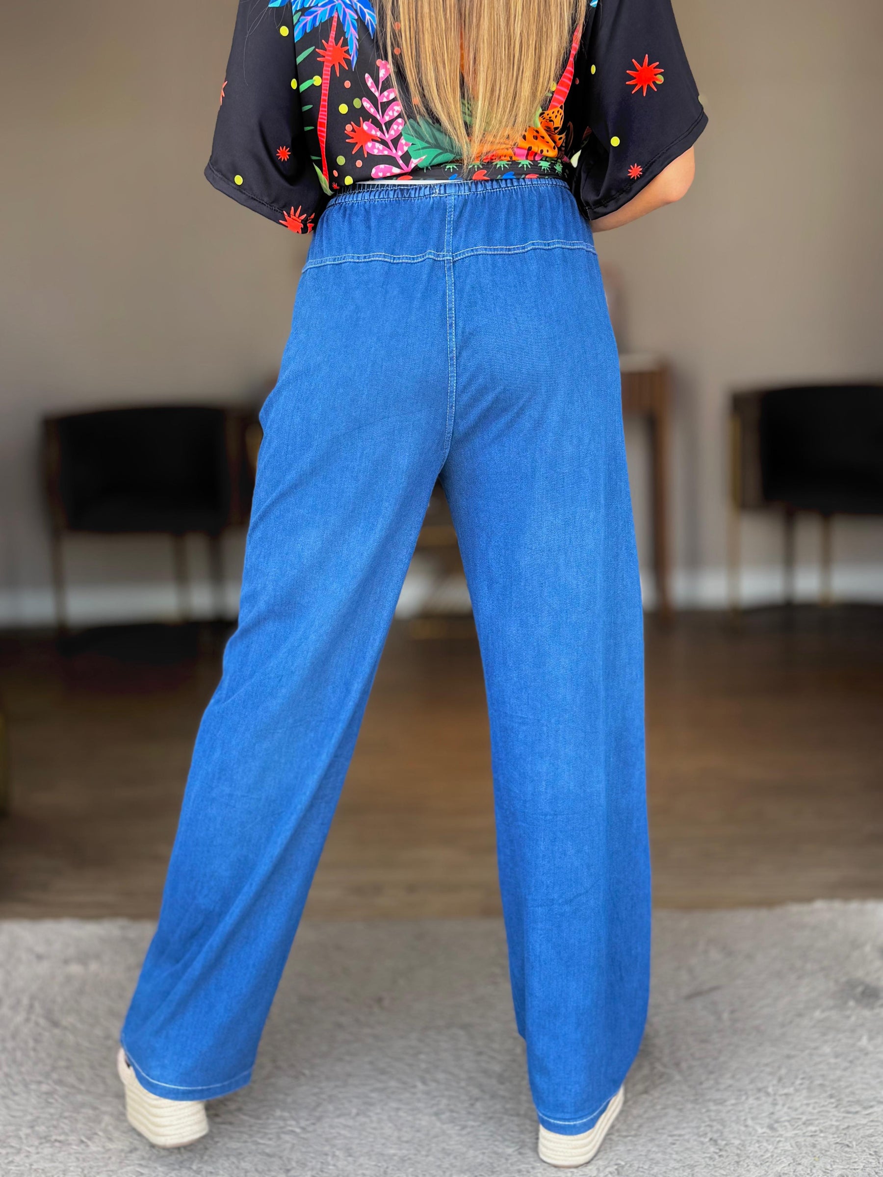 Calça Jeans Pantalona Molinha