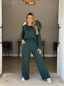 Conjunto Pesponto Moletinho Manga Longa