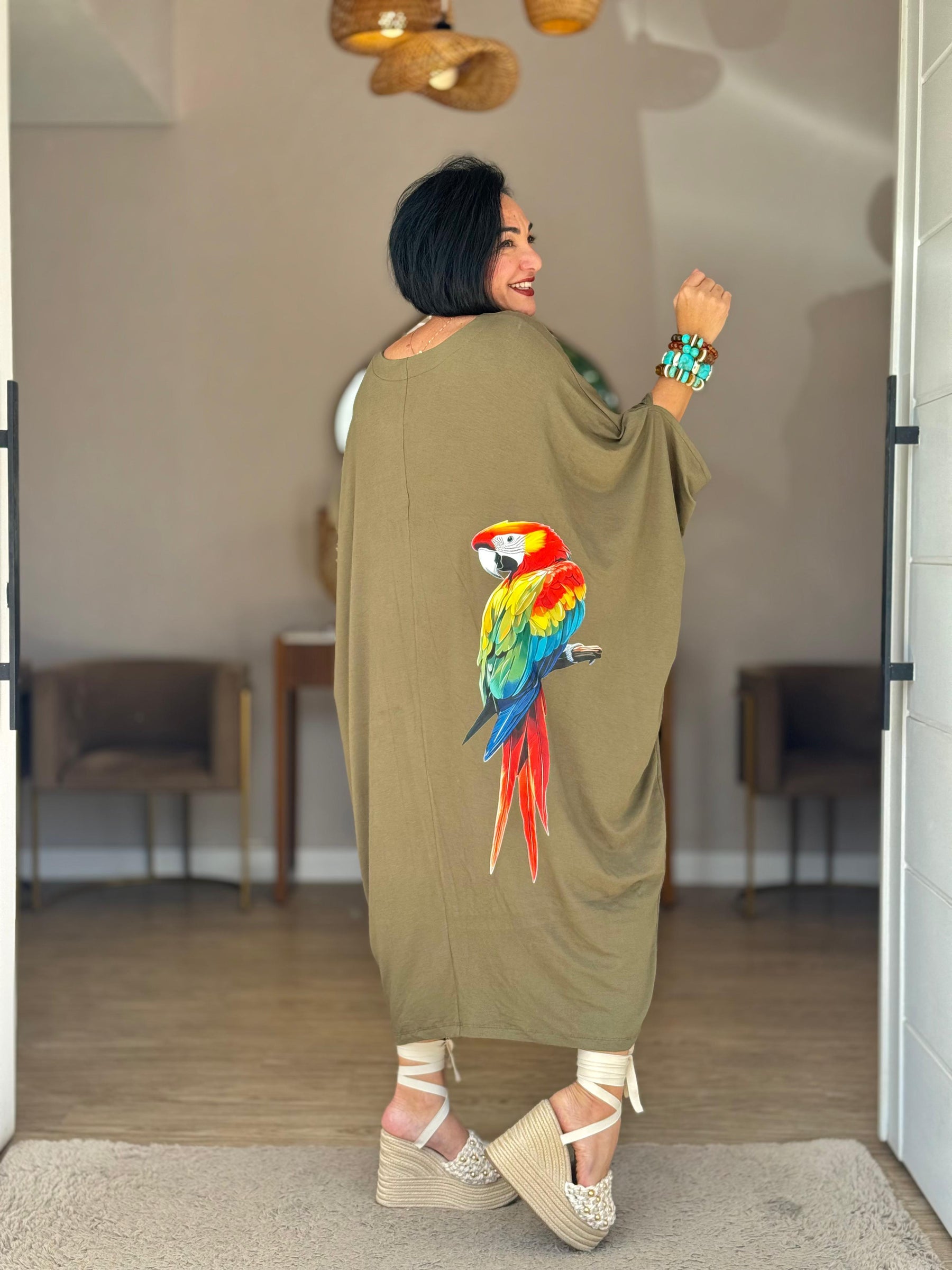 Vestido Kafta Arara